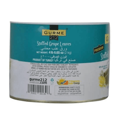 Gurme 212 Original Stuffed Grape Leaves in Tin, 4.4 Lbs Pantry Gurme 