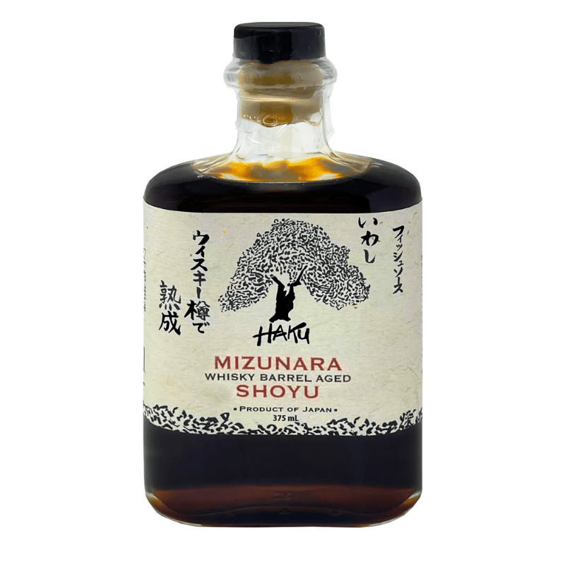 Haku Mizunara Whiskey Barrel Aged Shoyu 375ml, 12.68 oz [Pack of 6]