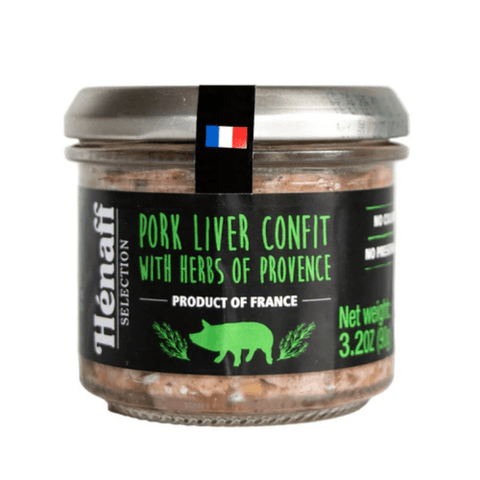 Henaff Pork Liver Confit with Herbs of Provence, 3.2 oz [Pack of 12]