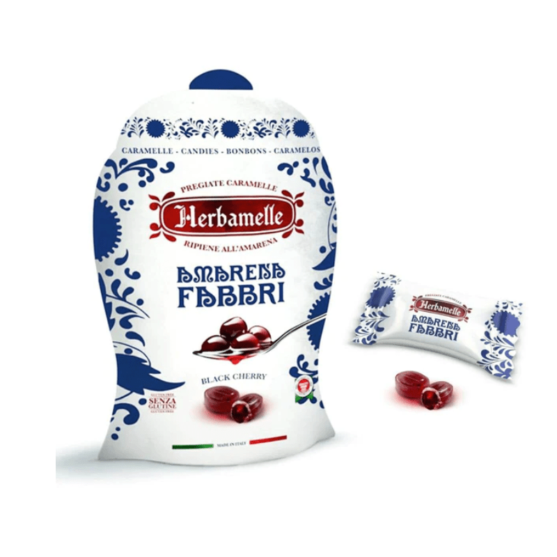 Herbamelle Fabbri Amarena Black Cherry filled Candies, 2.65 oz Sweets & Snacks Herbamelle 