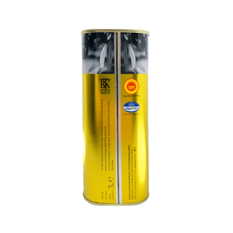 Iliada Kalamata Extra Virgin Olive Oil PDO, 1 Liter [Pack of 12]