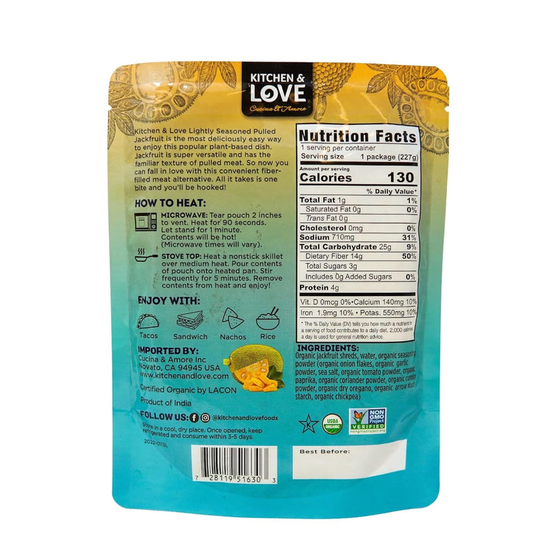 Kitchen & Love Lightly Seasoned Organic Pulled Pork, 8 oz Pantry Kitchen & Love 