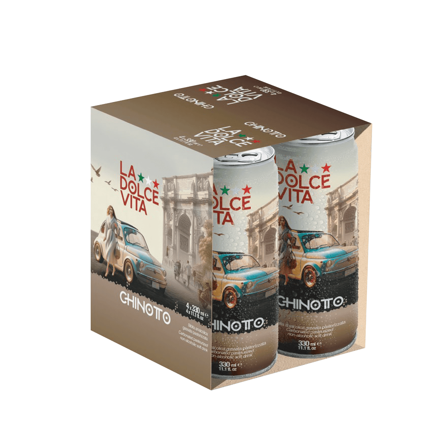 La Dolce Vita Chinotto Soda, Pack of 4 [6 Packs per case]