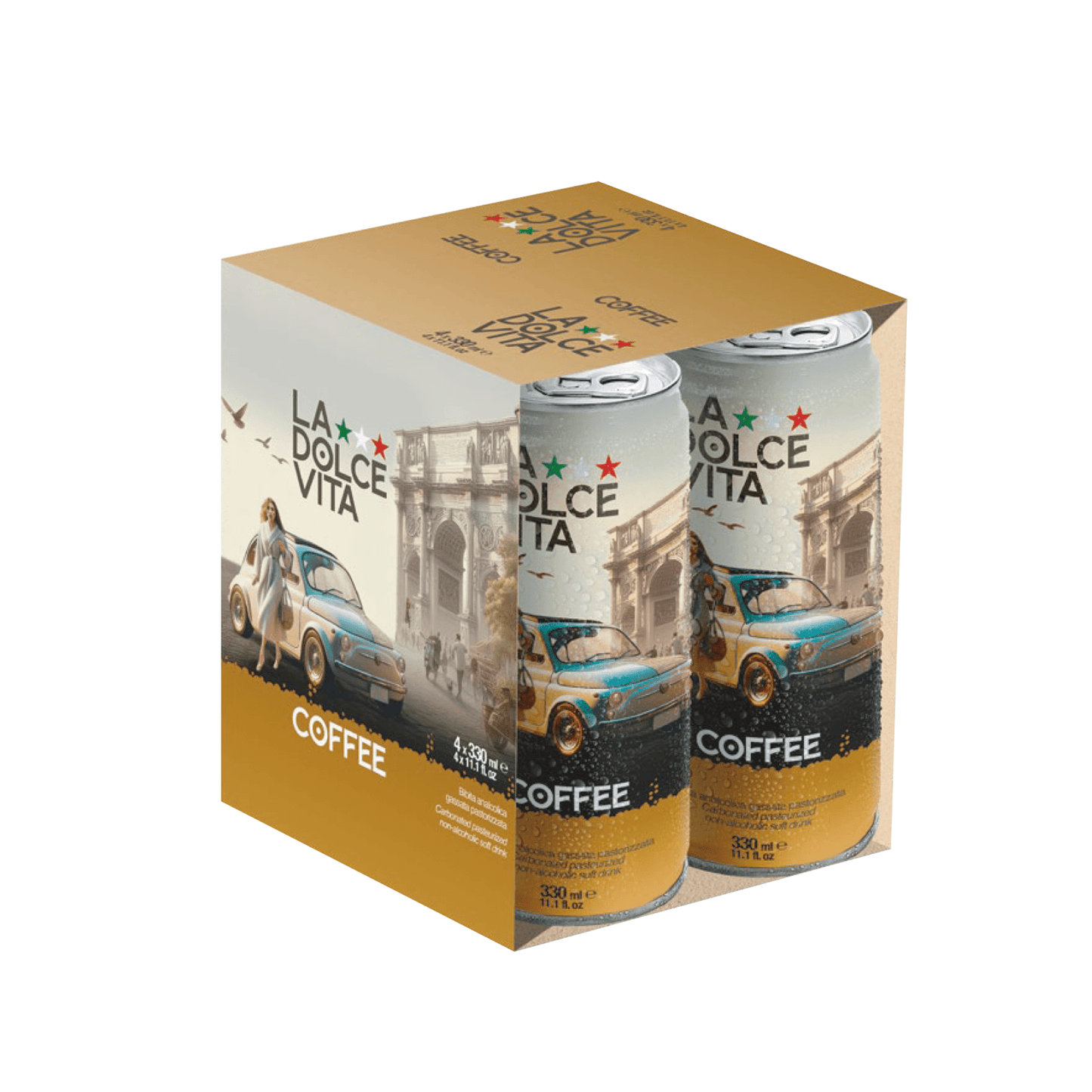 La Dolce Vita Coffee Soda, Pack of 4 [6 pack per case]