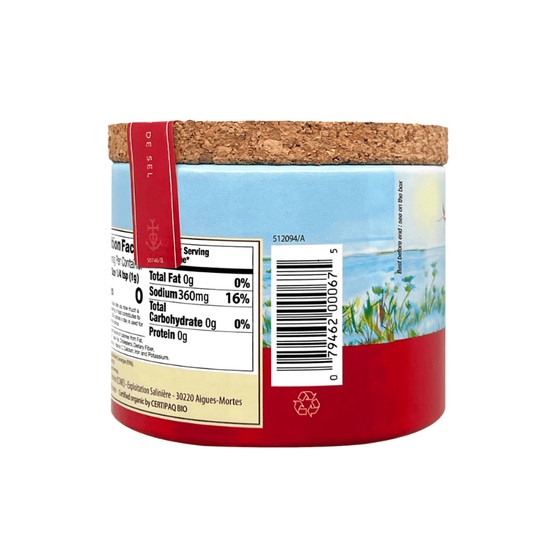 Le Saunier de Camargue Fleur De Sel Finishing Sea Salt & Espelette Pepper, 4.4 oz [Pack of 6]