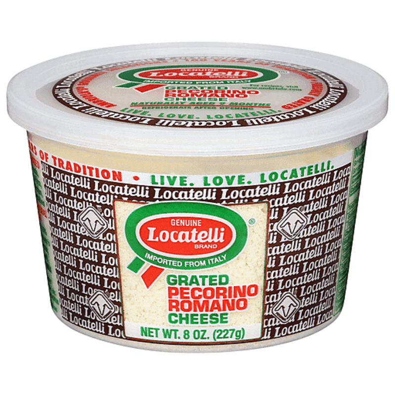 Locatelli Pecorino Romano Grated Cheese Cup, 8 oz [Pack of 12]