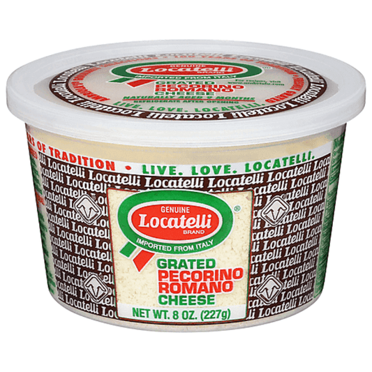 Locatelli Pecorino Romano Grated Cheese Cup, 8 oz [Pack of 12]