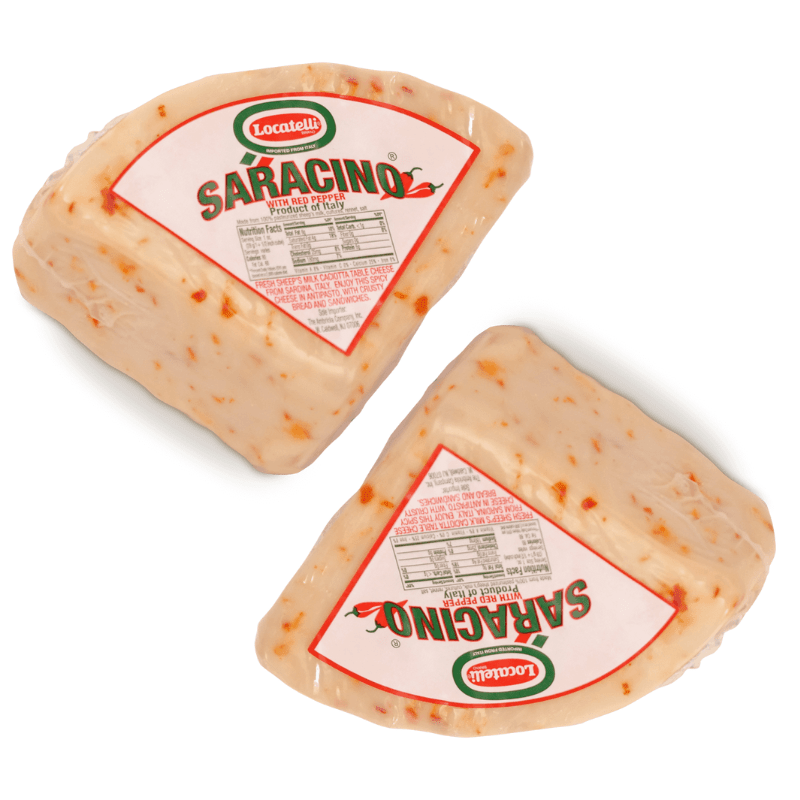 Locatelli Saracino Red Pepper Cheese Wedge, 10 oz [Pack of 2] Cheese Locatelli 