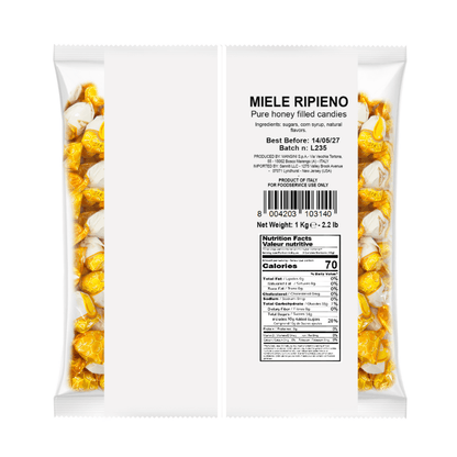 Mangini Honey Filled Hard Candy, 2.2 Lbs [Pack of 6]