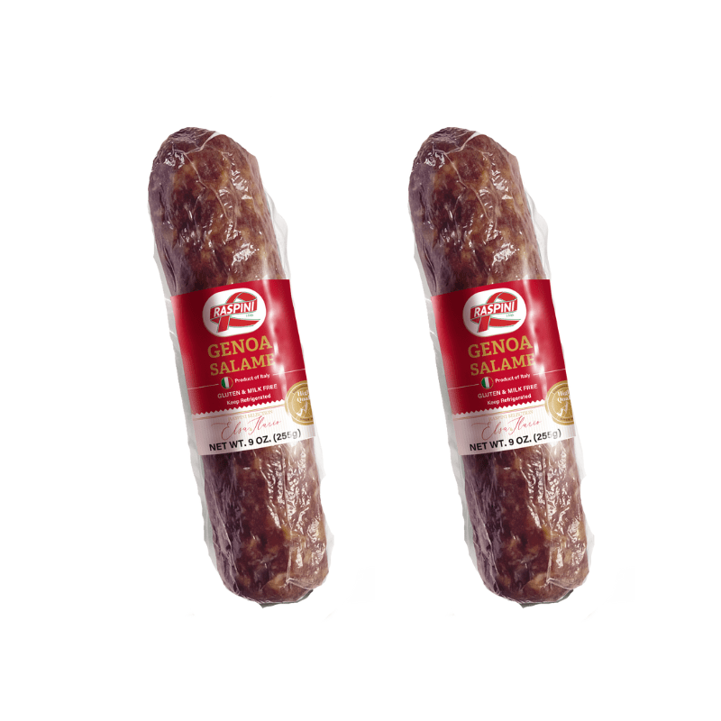 Raspini Genoa Salami. 9 oz [Pack of 2] Meats Raspini 