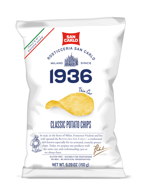 San Carlo Classic Italian Potato Chips, 5.29 oz [Pack of 16]