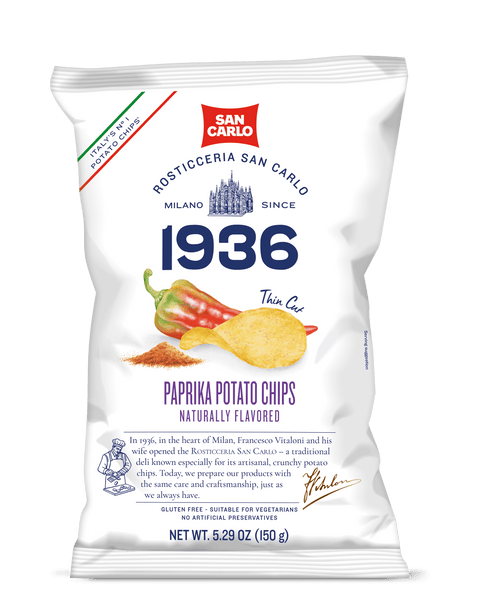 San Carlo Paprika Potato Chips, 5.29 oz [Pack of 16]