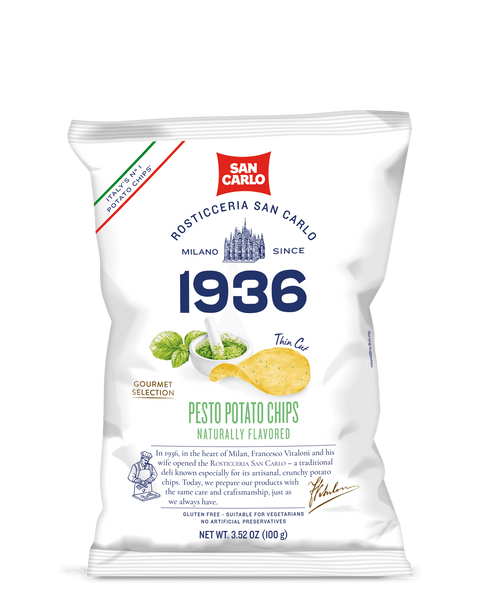 San Carlo Pesto Potato Chips, 3.52 oz (100 g) [Pack of 16]