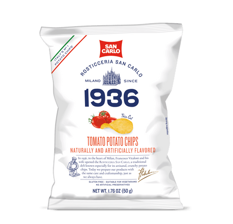 San Carlo Tomato Potato Chips, 1.76 oz | 50g [Pack of 20]