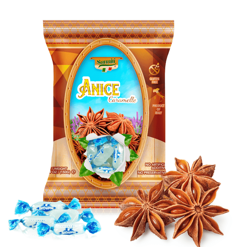 Sanniti Anice Caramelle, 5.29 oz [Pack of 14]