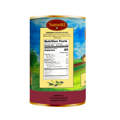 Sanniti La Bella di Cerignola Black Olives, 149.91 oz [Pack of 2]