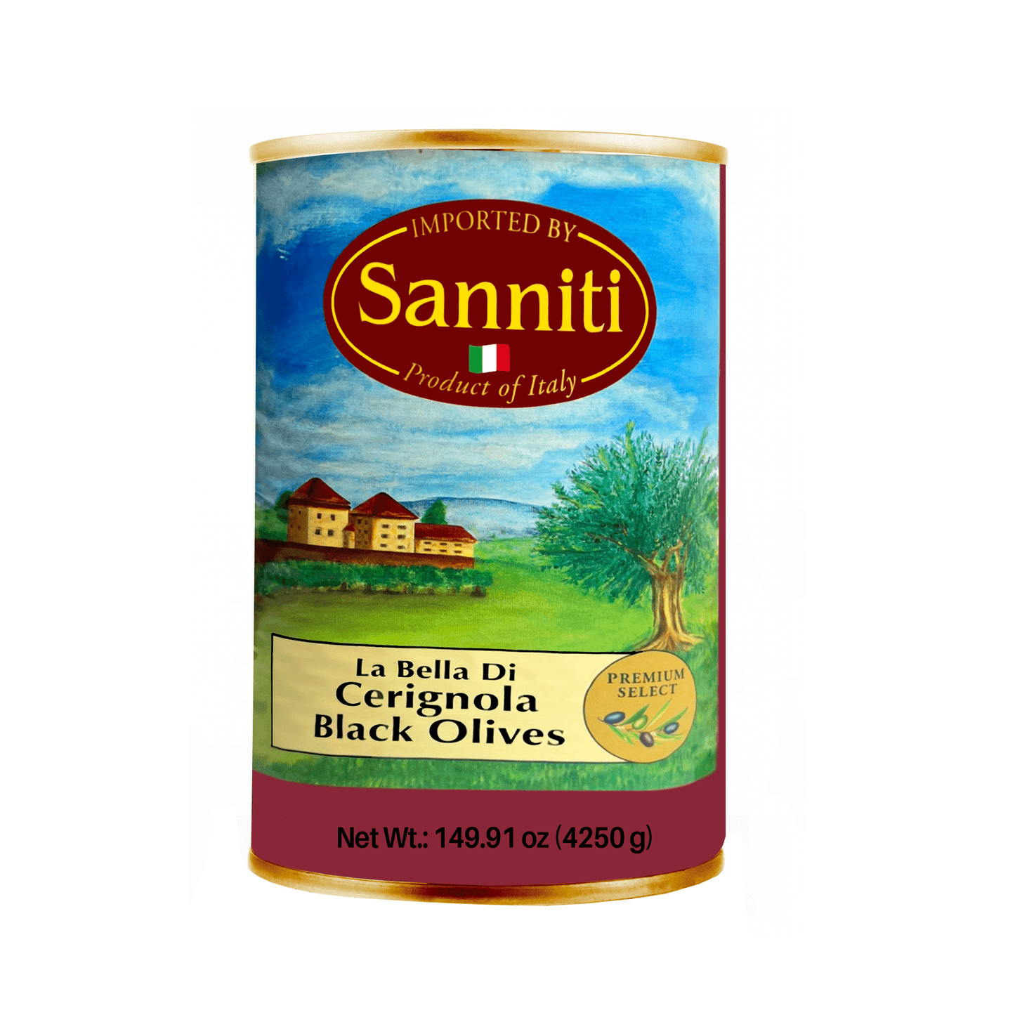 Sanniti La Bella di Cerignola Black Olives, 149.91 oz [Pack of 2]