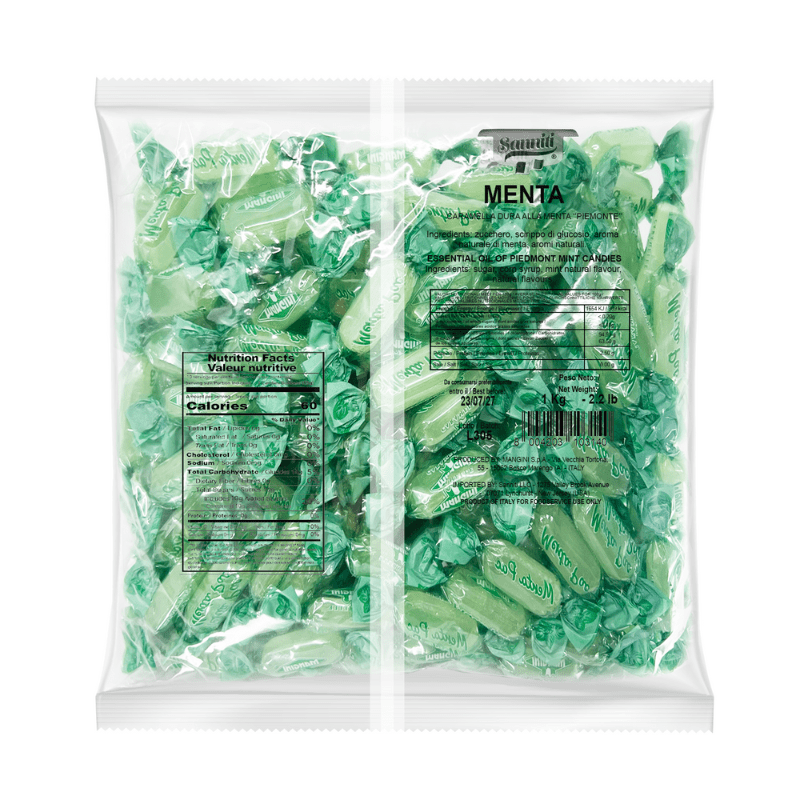 Sanniti Menta Caramelle Bulk Bag, 2.2 Lbs [Pack of 6]