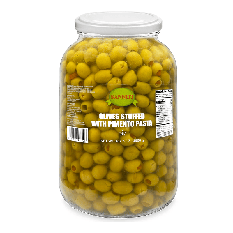 Sanniti Stuffed Manzanilla Olives, 1 Galon Olives & Capers Sanniti 