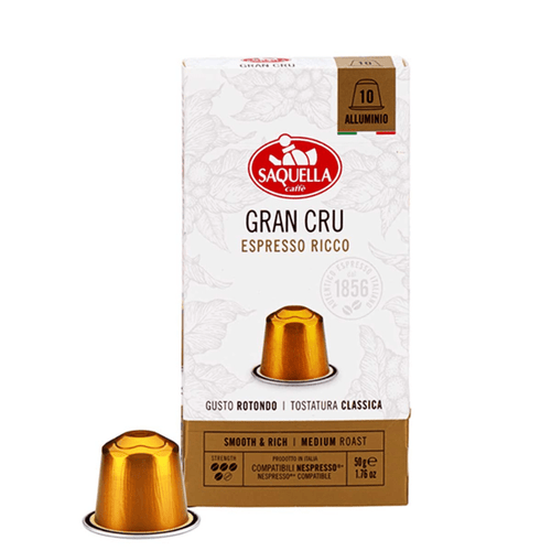 Saquella Gran Cru Espresso Ricco, 10 Capsules [Pack of 10]