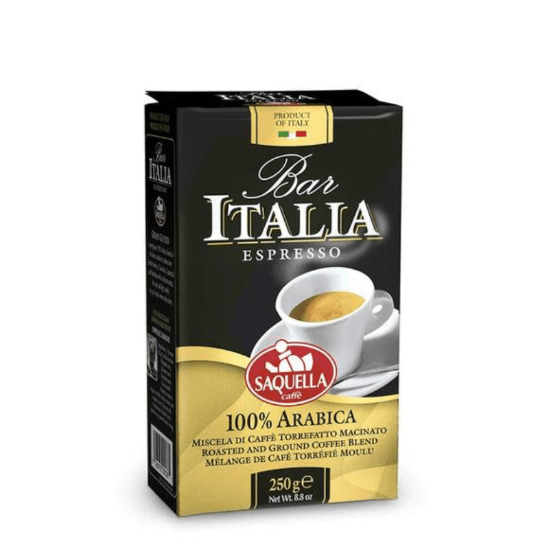 Saquella Ground Coffee 100% Arabica Espresso, 8.8 oz [Pack of 12]