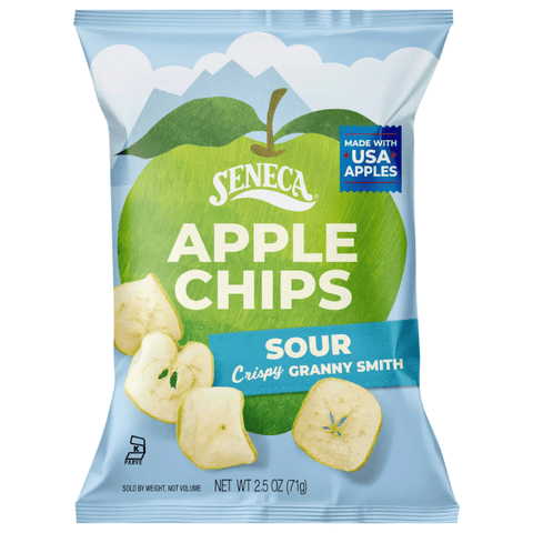 Seneca Sour Granny Smith Apple Chips, 2.5 oz [Pack of 12]
