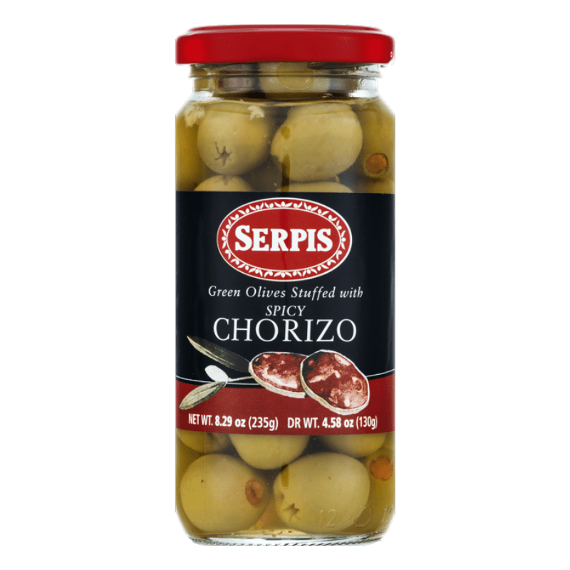 Serpis Green Olives Stuffed with Spicy Chorizo, 8.29 oz Olives & Capers Serpis 