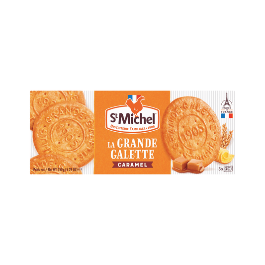 St Michel Galettes Caramel Butter Cookies, 5.3 oz [Pack of 12]