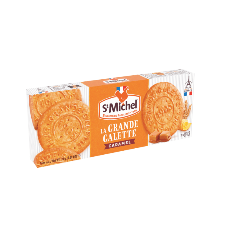 St Michel Galettes Caramel Butter Cookies, 5.3 oz [Pack of 12]