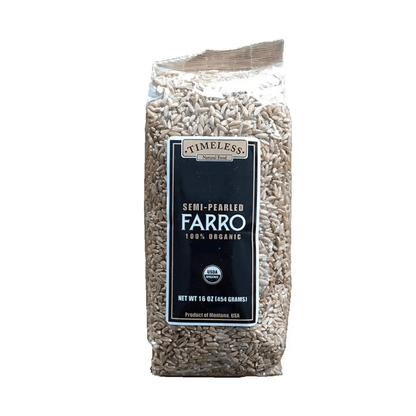Timeless Natural Foods Organic Semi Pearled Farro, 16 oz Pasta & Dry Goods Timeless Natural Foods 