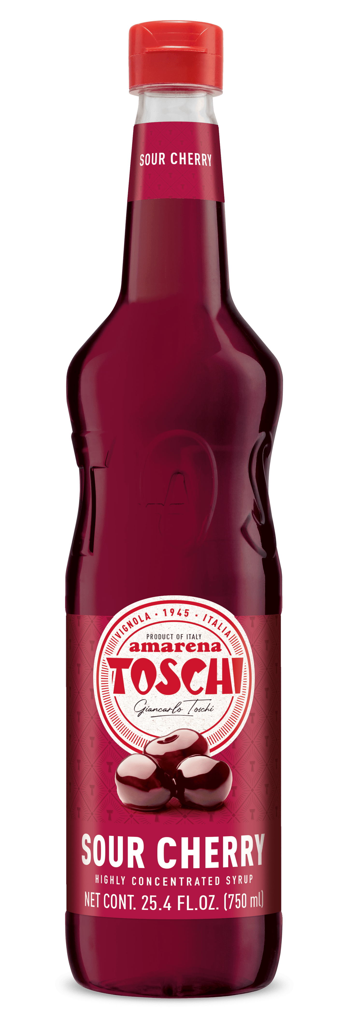 Toschi Amarena Sour Cherry Syrup, 750mL (25.4 oz) [Pack of 6]