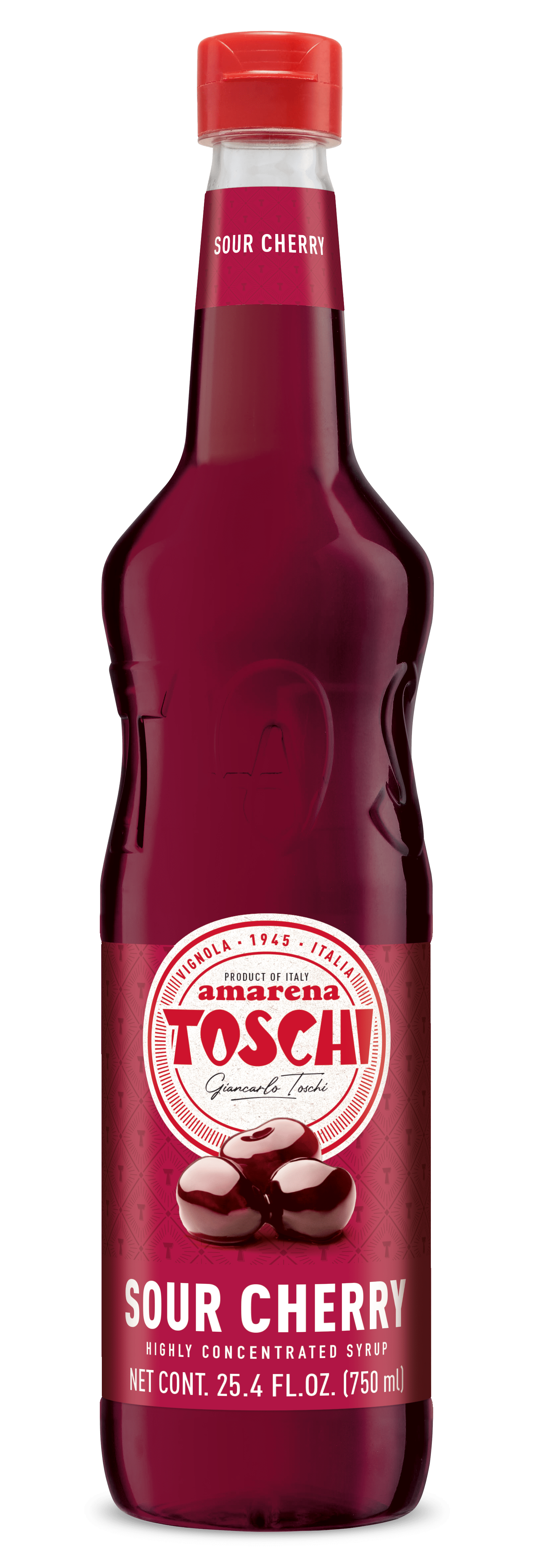 Toschi Amarena Sour Cherry Syrup, 750mL (25.4 oz) [Pack of 6]
