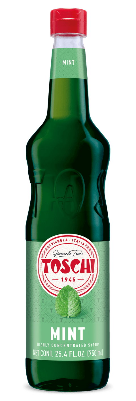 Toschi Mint Syrup, 750mL (25.4 oz) [Pack of 6]
