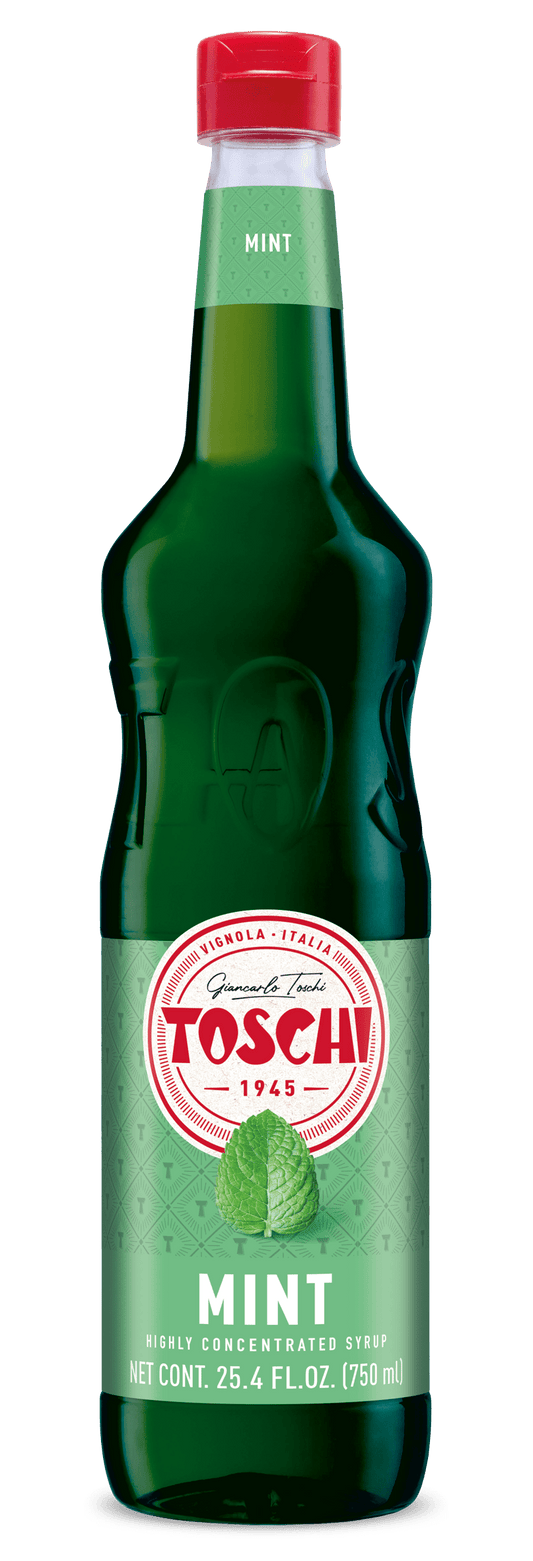 Toschi Mint Syrup, 750mL (25.4 oz) [Pack of 6]