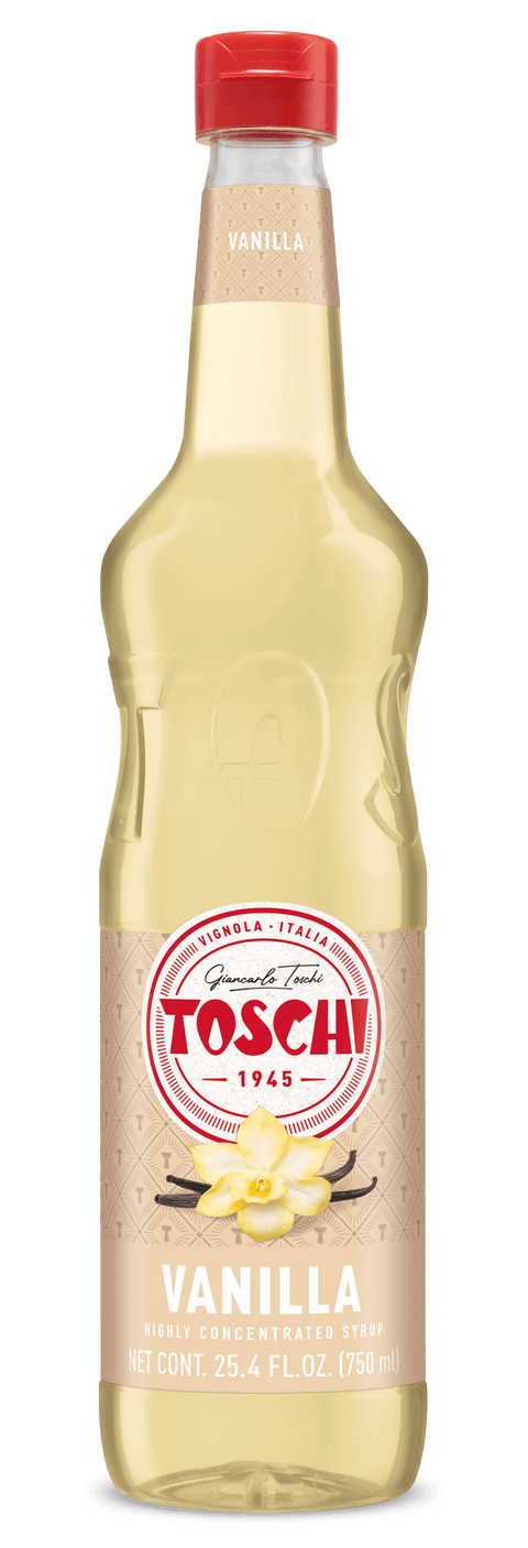 Toschi Vanilla Syrup, 750mL (25.4 oz) [Pack of 6]