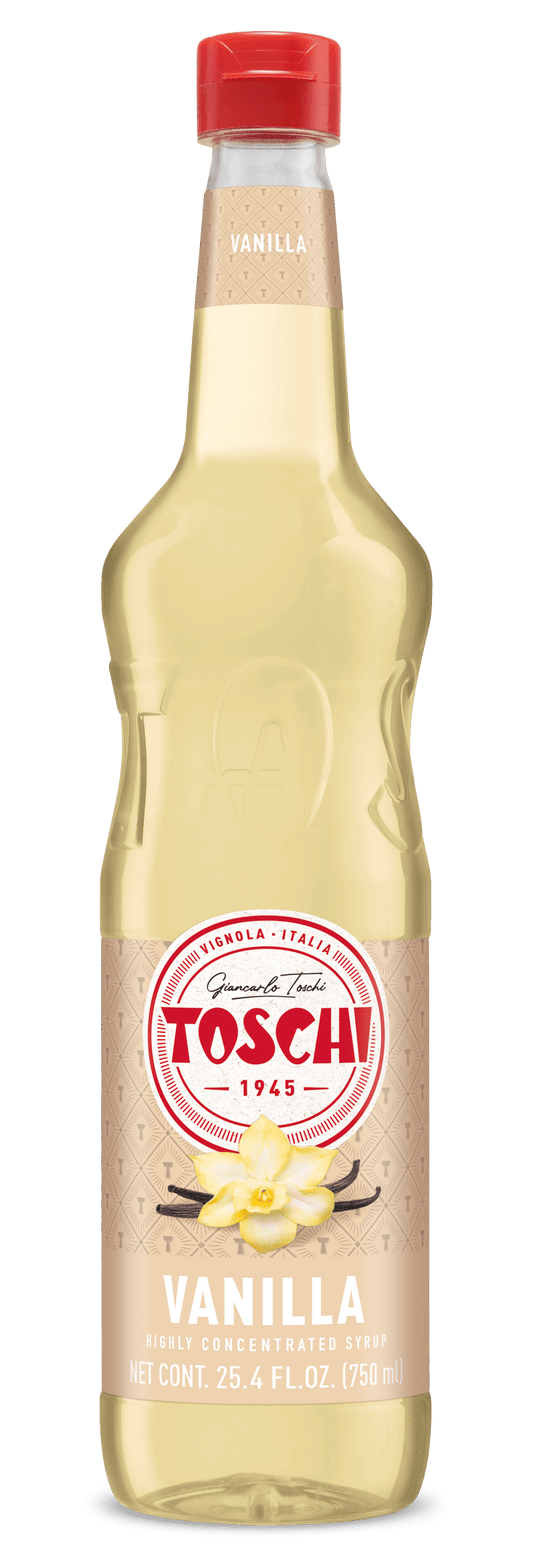 Toschi Vanilla Syrup, 750mL (25.4 oz) [Pack of 6]