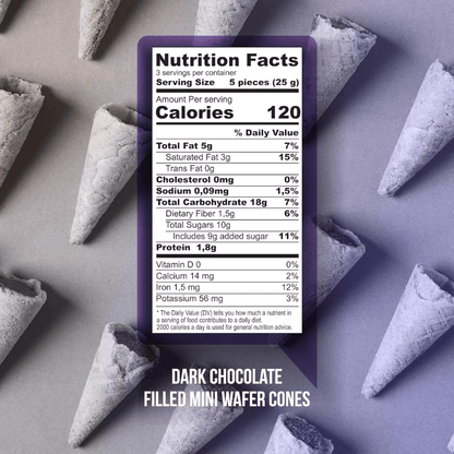 Trio Move Mini Cornet Bites with Dark Chocolate, 2.65 oz Supermarket Italy 