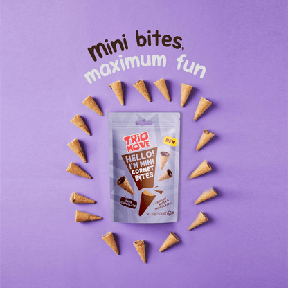 Trio Move Mini Cornet Bites with Dark Chocolate, 2.65 oz Supermarket Italy 