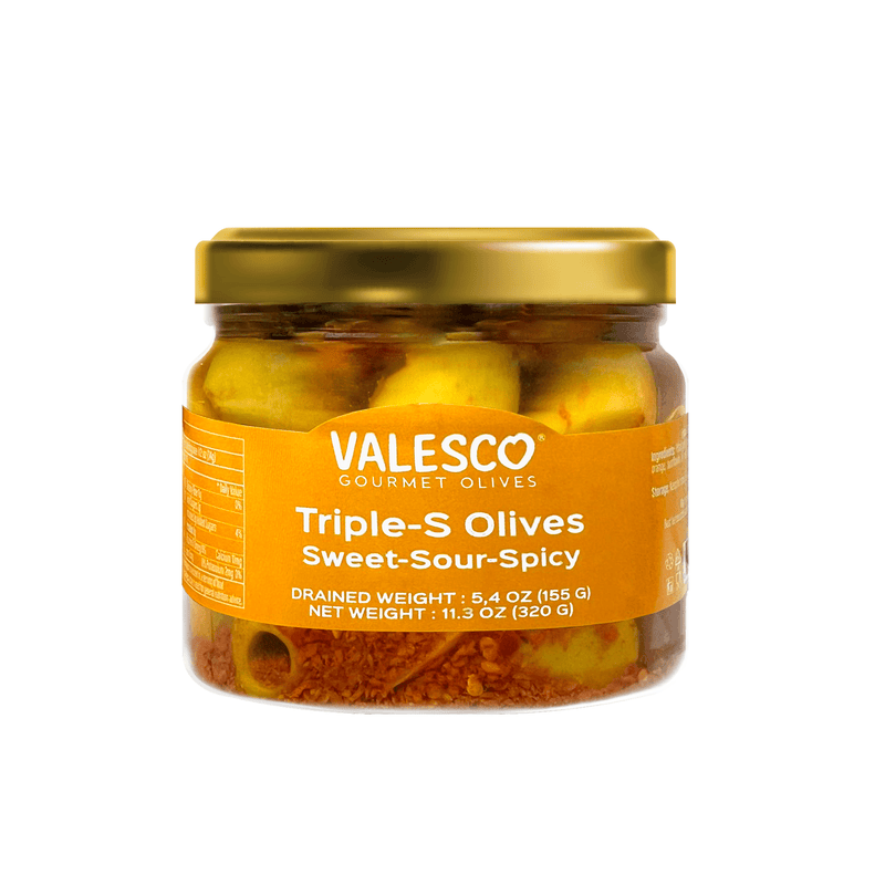 Valesco Sweet Sour Spicy Triple S Olives, 11.3 oz Olives & Capers Valesco 