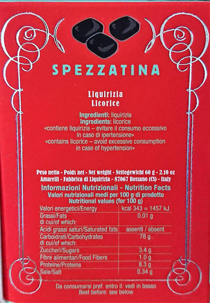 Amarelli #605 Spezzatina Licorice, 2.1 oz (60 g) Sweets & Snacks Amarelli 