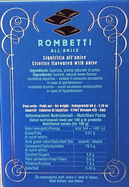Amarelli #609 Rombetti Licorice, 2.1 oz (60 g) Sweets & Snacks Amarelli 