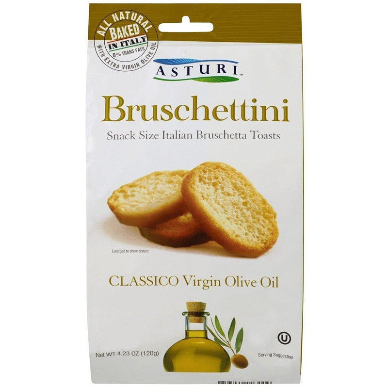 Italian bruschetta crackers with olive oil and sea salt.