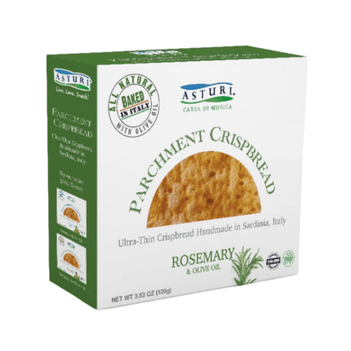 Asturi Parchment Crispbread Classico with Rosemary & Olive Oil, 3.5 oz Sweets & Snacks Asturi 