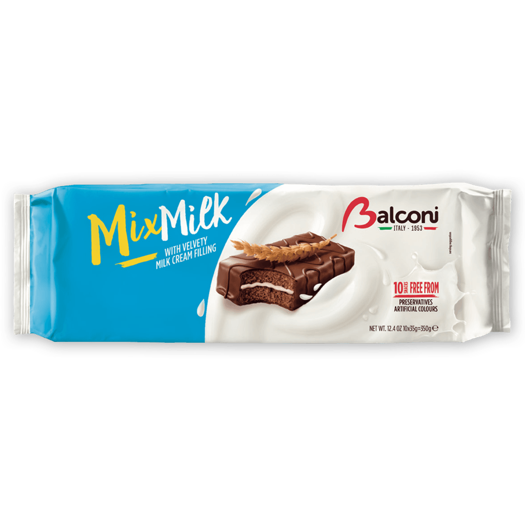 Balconi Mix Milk Snack Cakes with Velvety Milk Cream Filling, 350 grams Sweets & Snacks Balconi 