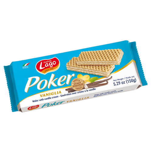 Gastone Lago Vanilla Poker Wafer, 5.29 oz Sweets & Snacks Gastone Lago 