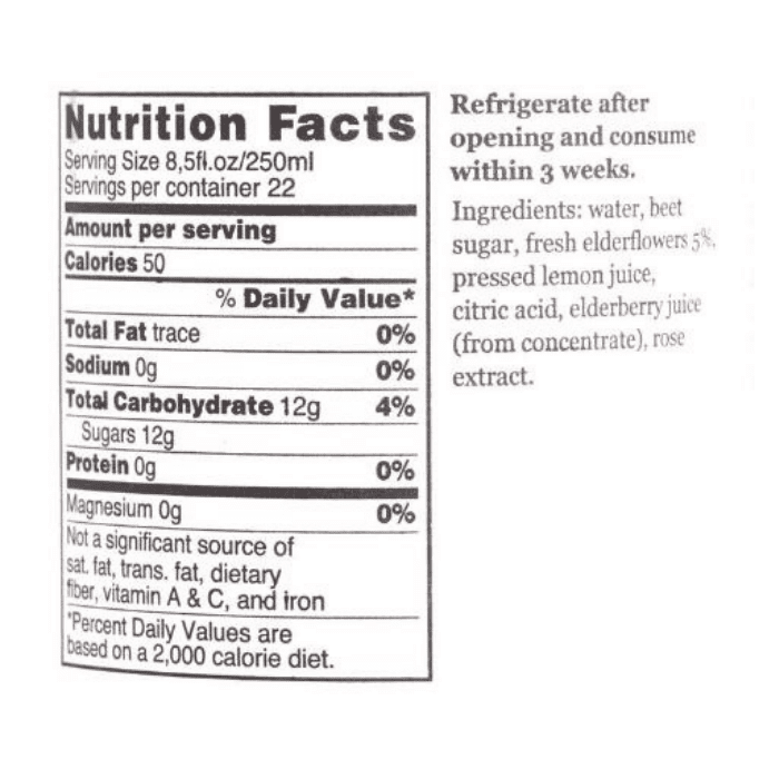 Belvoir Elderflower and Rose Syrup Mixer, 16.9 oz Coffee & Beverages Belvoir 