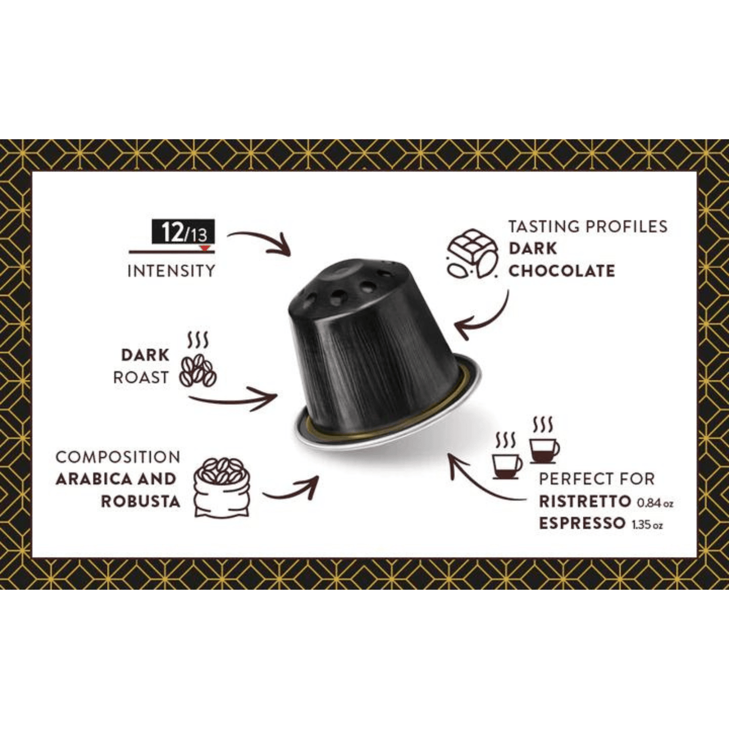 [Best Before: 11/16/23] Kimbo Nespresso Compatible Barista Ristretto Aluminum Capsules, 10 Count Coffee & Beverages Kimbo Coffee 