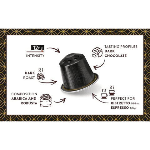 [Best Before: 11/16/23] Kimbo Nespresso Compatible Barista Ristretto Aluminum Capsules, 10 Count Coffee & Beverages Kimbo Coffee 