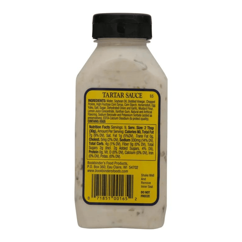 Bookbinders Traditional Tartar Sauce, 9.5 oz Sauces & Condiments Bookbinders 