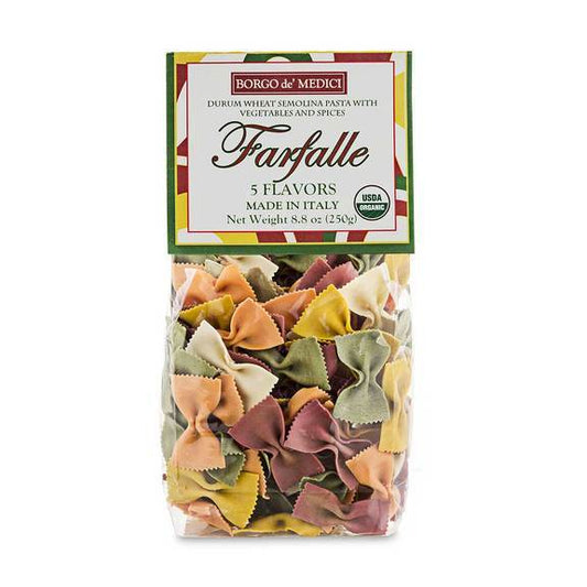 Borgo de Medici Organic Colored Bow Tie Pasta, 8.8 oz (250 g) Pasta & Dry Goods Borgo de Medici 